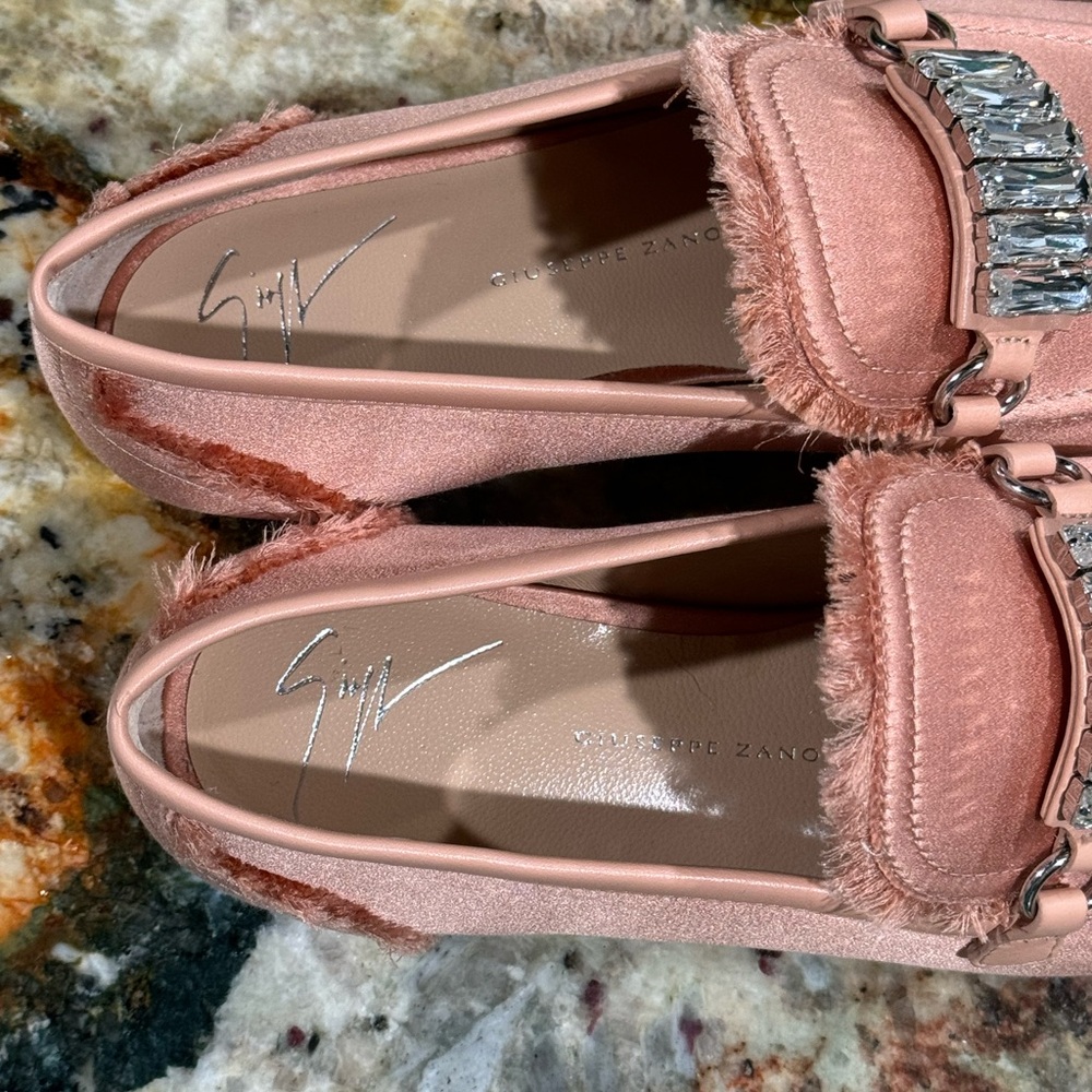 Giuseppe Zanotti Blush Pink NIB Slipper Flats ➡️SEE Size Notes $950 Raso Salmone - Picture 9 of 16